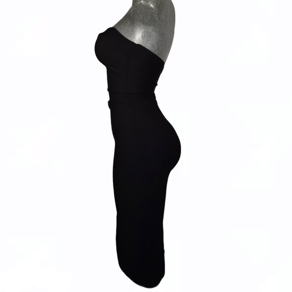 Glare zippered black black strapless dress size S - Picture 2 of 8